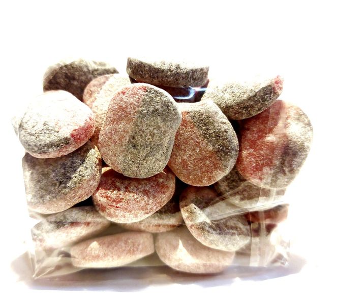 Huvudbild Super Hallonsalta Plattor 200gr Skåne Konfektyr